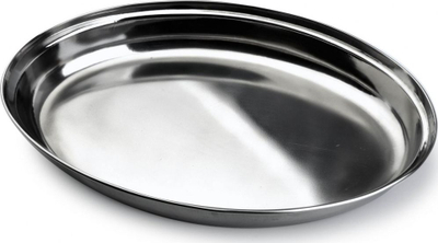 Tabak oval Lumarko Basic Kitchen Deep, 35 cm, i argjendtë