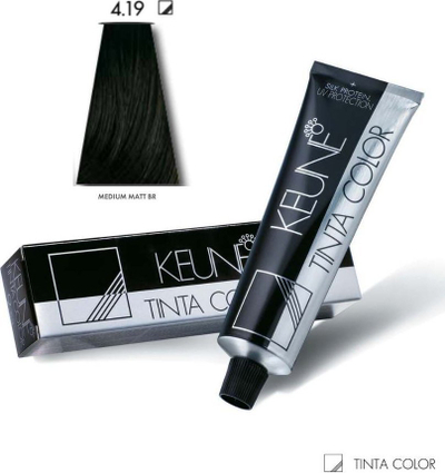 Bojë flokësh Keune Tinta Color 4.19, kafe e mesme opake, 60 ml