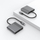 Адаптер USB-C Gembird A-CM-COMBO3-05, HDMI 4K, USB 3.2, сив