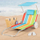 Karrocë plazhi Aktive Beach Cart Lounger, 2 në 1, alumini, jeshile