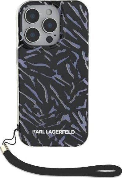 Kapak telefoni Karl Lagerfeld KLHCP16LHZBPKCCU, për iPhone 16 Pro 6.3", me rrip, zebër vjollcë