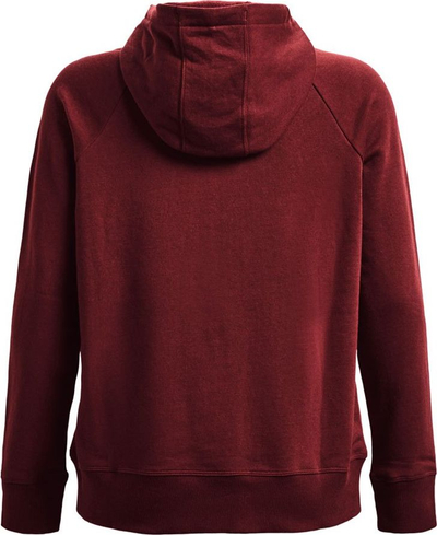Bluzë me kapuç Under Armour Rival Fleece HB për femra, pambuk fleece, me xhep kangur, e kuqe