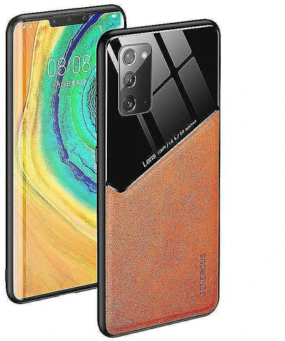 Këllëf Mocco për Samsung Galaxy A42 5G, mbrapa, efekt lëkure, portokalli