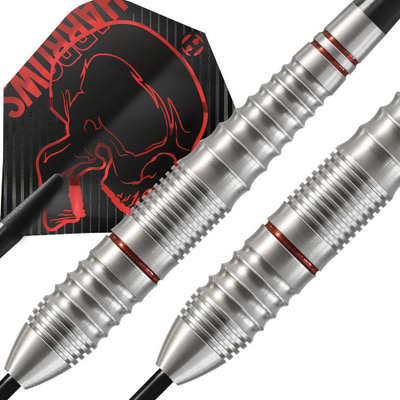 Shigjeta darts Harrows Rage Steel, majë çeliku, set 3 copë, argjendtë me të zezë