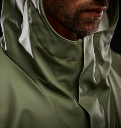 Xhaketë shiu Helly Hansen Workwear Storm për burra, e papërshkueshme nga uji, jeshile e errët