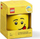 Kuti për mbajtje LEGO Storage Head Mini 4033, me fytyrë qesharake, e verdhë