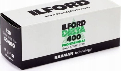 Film fotografik Ilford Delta 400, 120, ISO 400, bardh e zi