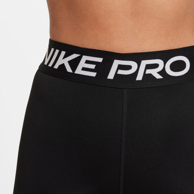 Спортски хулахопки Nike Pro Dri-FIT за девојчиња, еластични, со висок струк, црни
