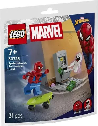 Set lodrash LEGO Marvel Super Heroes 30725 Spider-Man kundër Anti-Venom, 31 copa, 7+ vjeç, shumëngjyrësh