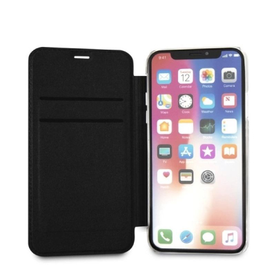 Kapak telefoni Karl Lagerfeld Valentine Book për iPhone X XS, kapak libër me shkëlqim, i kuq