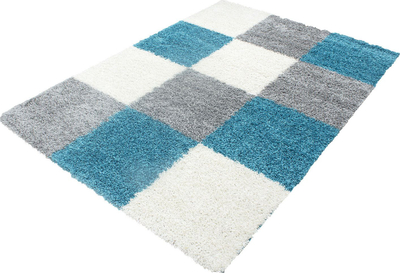 Tapet Shaggy Decorino Louis, 120x170 cm, polipropilen, bardhë turkeze