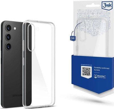 Mbështjellës telefoni 3MK Clear Case për Samsung Galaxy S23 Plus, transparent, i fortë ndaj goditjeve