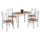 Set ngrënieje Praiory 5-pjesësh 110x60x74Hcm (HM18005.02), argjendtë