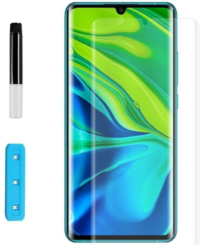 Xhami mbrojtes Evelatus Xiaomi Mi 10 Clear Glass UV + Glue, i tejdukshem