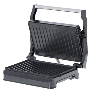 Grill elektrik Adler AD 3052, pllaka me veshje teflon, vrimë kullimi yndyre, i zi
