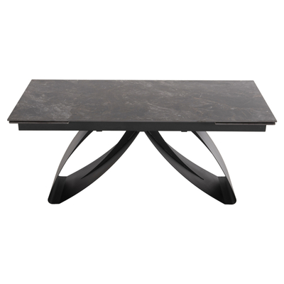 Tavolinë ngrënieje Tegatt 180–260×90×77 Hcm (HM9850.02), zezë