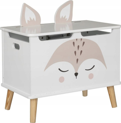Kuti dekorative Atmosphera White Fox Softness, MDF, 53x33x54.5cm, e bardhë