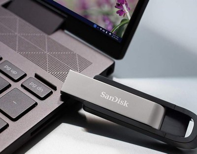 USB SanDisk Extreme Go Flash (SDCZ810 - 064G - G46), 64 GB, e zezë / hirtë