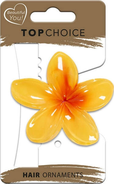 Kapëse flokësh Top Choice 20155, formë luleje, portokalli