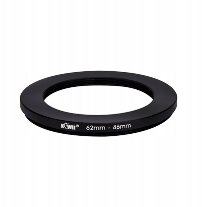 Unazë adapteri fotografik KIWI SD 62 49mm, metal, për objektiv 62mm në filtra 49mm, e zezë