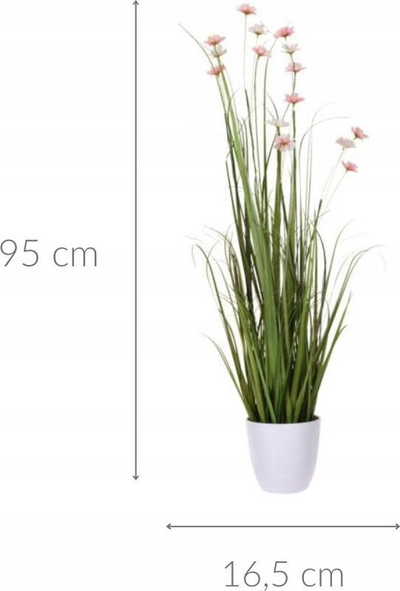 Lule artificiale në vazo Home Styling Collection Field Flowers, 95 cm, shumëngjyrëshe