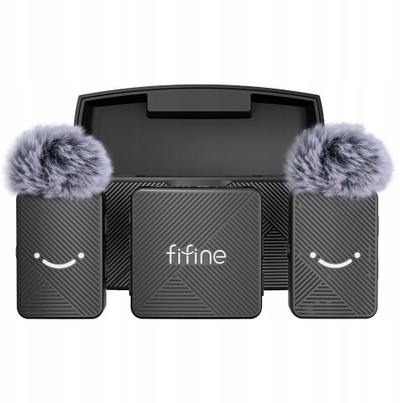 Mikrofon wireless Fifine M9, kondenzator, për PC dhe streaming, i zi