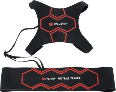 Pajisje stërvitje futbolli Pure2Improve Football Trainer, litar elastik 5 m, brez neopren i rregullueshëm, i zi