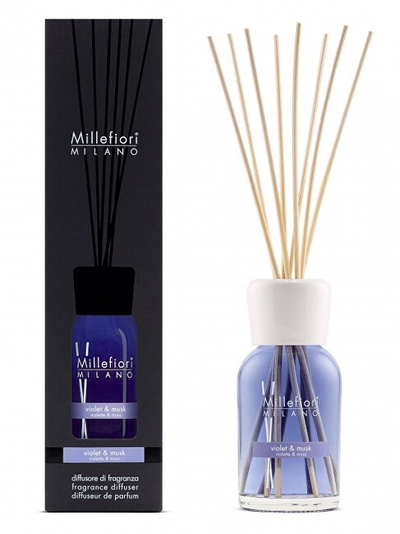 Shkopinj aromatik Millefiori Milano Natura Violet & Musk, 250 ml