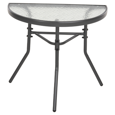 Tavolinë gjysmë-rrumbullakët Lima 70×40×64,5 Hcm (HM5967.01), gri