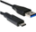 Kabllo C-Tech, USB-A - USB-C, 1m, e zezë