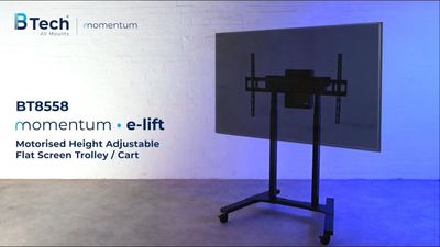 Karrocë motorike për TV B-Tech BT8558 Momentum E-Lift, deri 100", e zezë