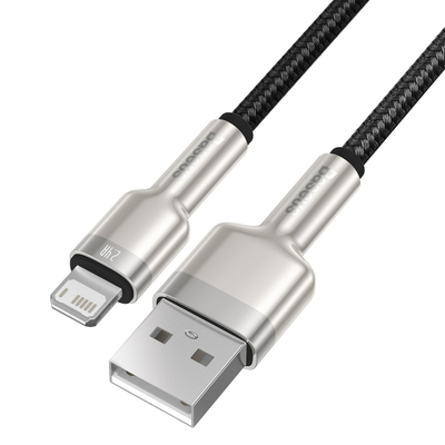 Kabllo USB Lightning Baseus Cafule, 0.25m, 2.4A, i zi