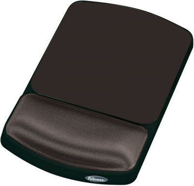 Mousepad Fellowes Premium Gel, mbështetës për kyçin, kënd i rregullueshëm, i zi