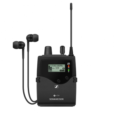 Marrës bodypack Sennheiser EK IEM G4, wireless, monitorm në vesh, i zi