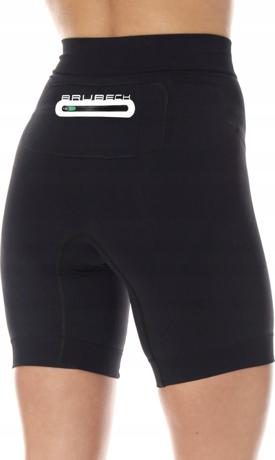 Pantallona të shkurtra vrapimi Brubeck Running Force, termoaktive, për femra, e zezë, XL