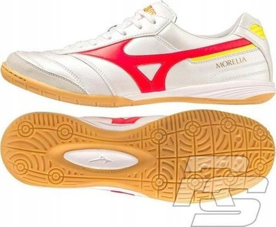 Këpucë futsalli Mizuno Morelia Sala Elite IN M Q1GA230164, lëkurë natyrale, taban gome, të bardha