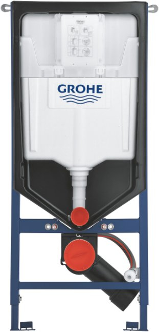 Kornizë WC e fshehtë Grohe Rapid SL Slim, 113 cm, me kazanin ujor, blu e bardhë