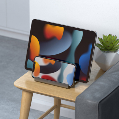 Mbajtëse Satechi Dual Vertical për MacBook Pro dhe iPad, e hirtë