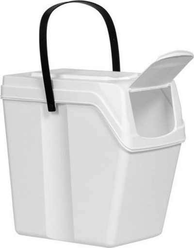 Set me shporta mbeturinash Prosperplast (225), 3 shporta, 25 L, të bardha