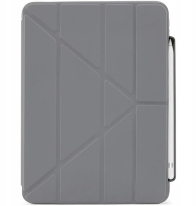 Mbulesë tablet Pipetto Origami No3 për iPad 10.9, gjenerata e 10, me mbajtëse Apple Pencil, gri e çelët