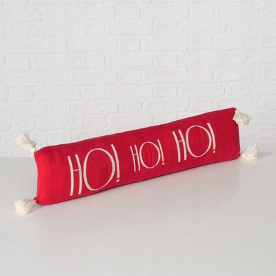 Декоративна перница Boltze Home Hohoho, 80 x 20 cm, памук, црвена и бела