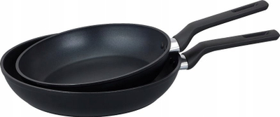 Set tiganësh Mg Home Rubella, 24cm 28cm, me shtresë që s’ngjit, ngjyrë e zezë