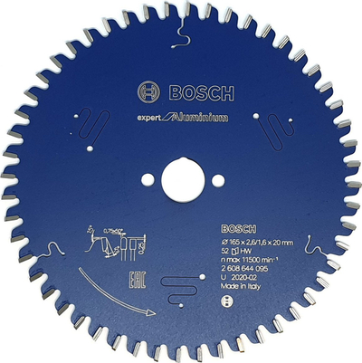 Teh rrethor Bosch Expert për prerje alumini 165mm, 52 dhëmbë, vrimë 20mm