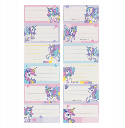 Stickerë orari Starpak Unicorn PUD1, për fletore dhe ditar, shumëngjyrëshe