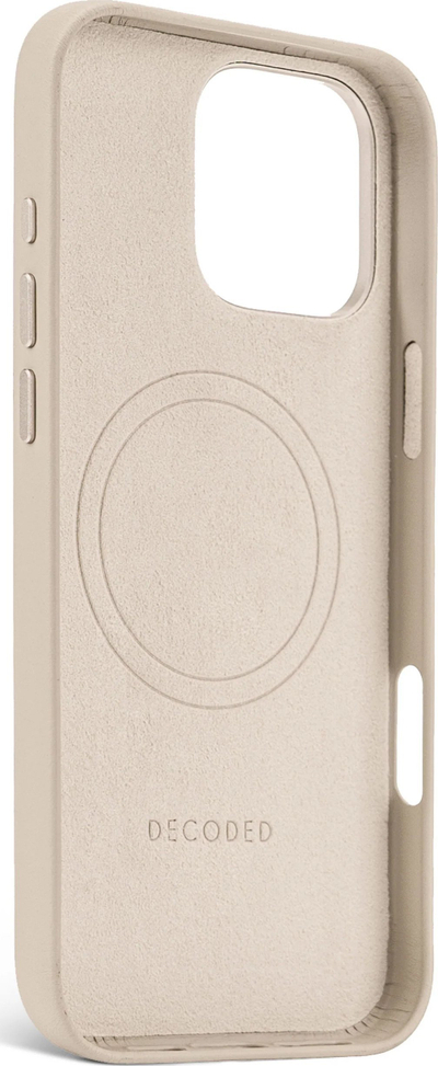 Maskë telefoni Decoded Leather Backcover për iPhone 16 Pro Max, me MagSafe, ngjyrë clay