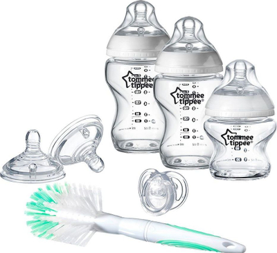 Set biberona + akseosorë Tommee Tippee, 7 copë, transparente