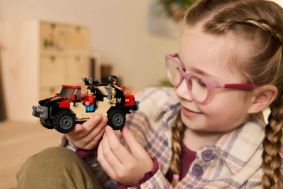 Set lodrash LEGO Jurassic World 76972 Raptor Off-Road Escape, me dinosaur Velociraptor, për fëmijë 6+