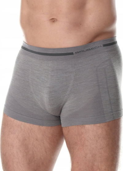 Tangat boxer Brubeck BX10430 Comfort Wool, për burra, lesh merino, gri e errët, L