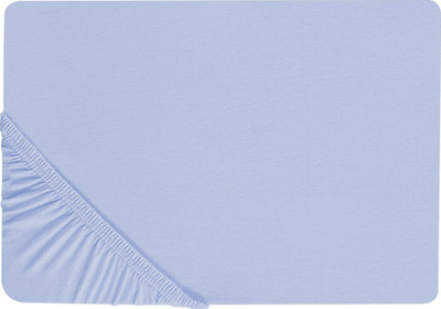 Напростирка fitted JANBU Cotton, 140 x 200 cm, памук, светло сина