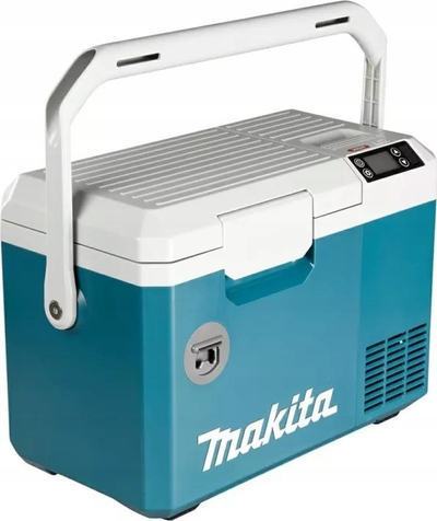 Frigorifer portativ Makita CW003G, 7L, 40V XGT pa kabllo, blu e bardhë
